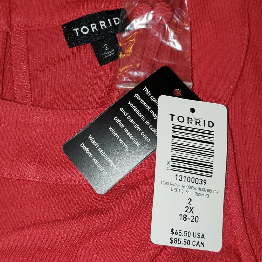 Torrid Red Ribbed Sleeveless Fluted Midi Dress Red 2X 18 20 Valentine's Day! - Picture 9 of 10